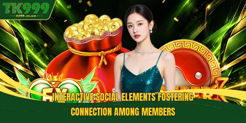Interactive social elements fostering connection among members